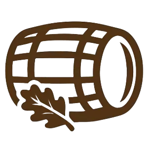 Barrel-aged in oak casks