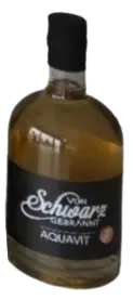 von Schwarz gebrannt Aquavit