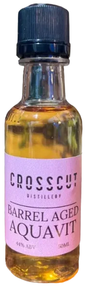 Crosscut Distillery Barrel Aged Aquavit — front