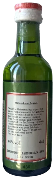 Malteserkreuz Aquavit — back