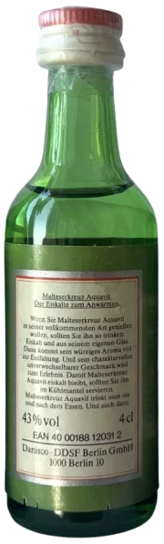 Malteserkreuz Aquavit — back